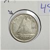Image 3 : 1956 Nipple on A Silver 10 Cents. Hans Zoell Variety. VF-20.
