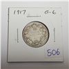 Image 1 : 1917 Silver 25 Cents. Issued during World War I. G-6.