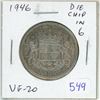 Image 1 : 1946 Die Chip in 6 Silver 50 Cents. VF-20. Scarce.