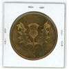Image 2 : Chatelherault Country Park brass medal. Thistle reverse. BU.