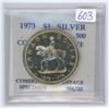 Image 1 : 1973 Canadian Silver Dollar. 100th Anniversary of the Royal Canadian Mounted Police. Specimen.