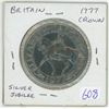 Image 1 : Great Britain. 1977 Jubilee Crown. 25th Anniversary of the Queen, depicted on horseback. BU.