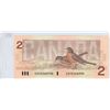 Image 2 : 1986 Canada two dollar bill $2.00 bird bill