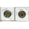 Image 1 : Lot of two 2018 Armistice toonies $2.00 color and non-color