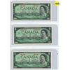Image 1 : Lot of three Canada $1.00 one dollar bills - Centennial of Canadian Confederation