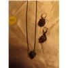 Image 2 : Lot of 2 necklaces with matching earrings