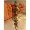 Image 2 : Possibly silver plated- vintage mexico mayan aztec calender bracelet