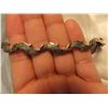Image 2 : Vintage 925 sterling silver swimming dolphin link bracelet