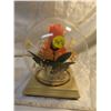 Image 3 : Fake flower glass gift and one round clear glass jar with marbles