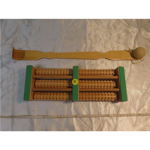 Wooden massage roolers and bambo back scratcher