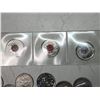 Image 4 : Canadian 25 cent coins - including 1967 silver lynx coins
