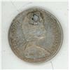 Image 2 : 1966 Canadian voyageur silver dollar - damaged, hole on top