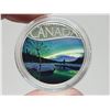 Image 2 : 2017 "Celebrating Canada's 150th - Aurora Borealis", Canadian fine silver 10 dollar coin - in case