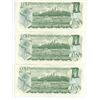 Image 2 : 3 - 1973 Canadian 1 dollar bills - 2 are consecutive - 1 has same prefix - BAH 8660895-96 & BAH 8660