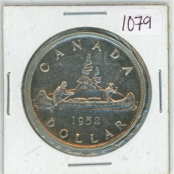 1952 Canadian voyageur silver dollar