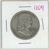 Image 1 : 1958 US Franklin, silver half dollar