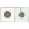 Image 2 : 2 Canadian silver coins - 10 cent (Unknown year) & 25 cent (1872?)