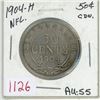 Image 1 : 1904 NFLD silver 50 cent coin