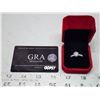 2.00 CT GRA CERTIFIED MOISSANITE VVS D COLOR SET IN 6 CLAW HEAD WITH 13 ROUND CUT CUBIC ZIRCONIUM SE
