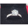 Image 2 : 2.00 CT GRA CERTIFIED MOISSANITE VVS D COLOR SET IN 6 CLAW HEAD WITH 13 ROUND CUT CUBIC ZIRCONIUM SE