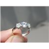 Image 4 : 2.00 CT TW GRA CERTIFIED MOISSANITE VVS D COLOR WITH THE CENTER BEING 1.00 CT AND THE MOISSANITE ON 