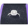 Image 2 : 1.00 CT GRA CERTIFIED MOISSANITE VVS D COLOR WITH 28 ROUND CUT CUBIC ZIRCONIUM SET IN A SQUARE SHAPE