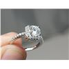 Image 5 : 1.00 CT GRA CERTIFIED MOISSANITE VVS D COLOR WITH 28 ROUND CUT CUBIC ZIRCONIUM SET IN A SQUARE SHAPE