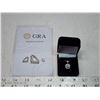 Image 1 : 1.00 CT GRA CERTIFIED MOISSANITE VVS D COLOR WITH 25 ROUND CUT CUBIC ZIRCONIUM SET IN A SQUARE SHAPE