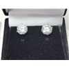 Image 2 : 2.00 CT TW GRA CERTIFIED MOISSANITE VVS D COLOR EARRINGS SET IN 6 CLAW HEADS IN STERLING SILVER RETA