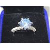 Image 2 : 3.00 CT GRA CERTIFIED MOISSANITE VVS LIGHT BLUE COLOR WITH 8 OVAL CUT CUBIC ZIRCONIUM WEIGHING A TOT
