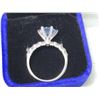 Image 3 : 3.00 CT GRA CERTIFIED MOISSANITE VVS LIGHT BLUE COLOR WITH 8 OVAL CUT CUBIC ZIRCONIUM WEIGHING A TOT