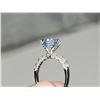 Image 5 : 3.00 CT GRA CERTIFIED MOISSANITE VVS LIGHT BLUE COLOR WITH 8 OVAL CUT CUBIC ZIRCONIUM WEIGHING A TOT