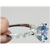 Image 6 : 3.00 CT GRA CERTIFIED MOISSANITE VVS LIGHT BLUE COLOR WITH 8 OVAL CUT CUBIC ZIRCONIUM WEIGHING A TOT