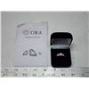 1.00 CT GRA CERTIFIED MOISSANITE VVS D COLOR SET IN CENTER WITH 6 ROUND CUT CUBIC ZIRCONIUM SET IN E