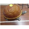 Image 2 : Yellow amber art glass bronze finish metal tostoise turtle lamp- working