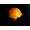 Image 4 : Yellow amber art glass bronze finish metal tostoise turtle lamp- working