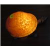 Image 5 : Yellow amber art glass bronze finish metal tostoise turtle lamp- working