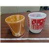 Image 2 : Pair of mugs ( fire king peach lustre D handle and polta dot F.K. mug)