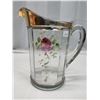 Image 3 : Vintage glass pitcher, and cream n sugar dishes - very old