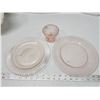 Image 1 : 3pcs Pink Depression glass dishes