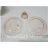 Image 5 : 3pcs Pink Depression glass dishes