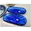 Image 2 : 2 Cobalt blue dishes, blue decorative cougar plate, soup n saucer dish