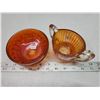 Image 1 : 2 Orange carnival glass dishes