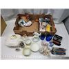 Image 1 : Box of misc. - Figurines, ornaments, royal albert napkin holder, etc.