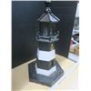 Image 2 : decorative wooden lighthouse - has light, needs new plug - 27" tall