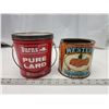 Image 1 : 2 Vintage tins - Burns Lard, Strawberry Jam