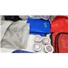 Image 2 : Misc. items - 4 gel chafing fuel, Utility blankets, rubber sheets, etc.