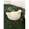 Image 3 : Vintage Milk glass, hen on the nest