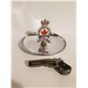 Image 1 : Canadian Legion silver plated ashtray , gun lighter