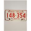 Image 1 : 1956 Alberta farm truck license plate 148-354